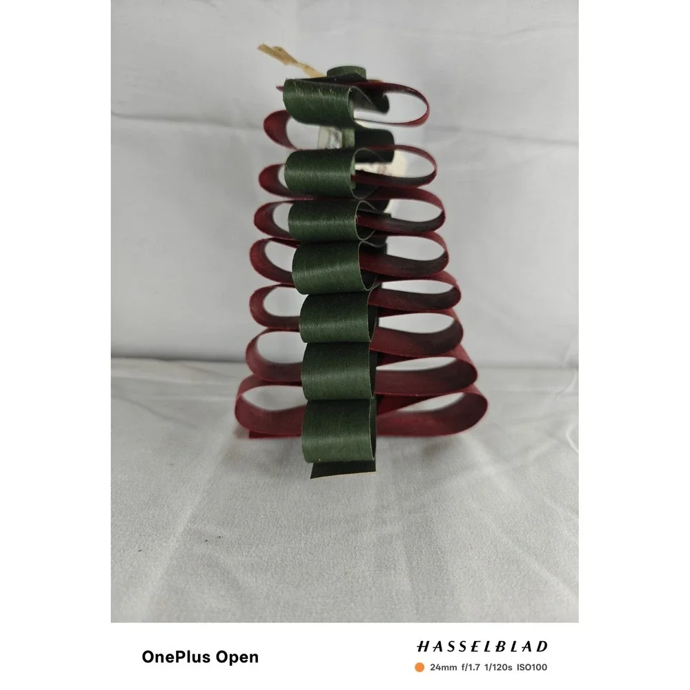 RARE 2016‎ Longaberger Splint Christmas Tree Red & Green 6